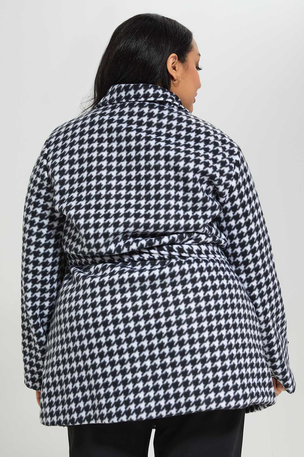 Redtag-Long-Sleeve-Belted-Checks-Jacket-Category:Jackets,-Colour:Assorted,-Deals:New-In,-Dept:Ladieswear,-Filter:Plus-Size,-LDP-Jackets,-New-In-LDP-APL,-Non-Sale,-Section:Women,-W22B-Women's-