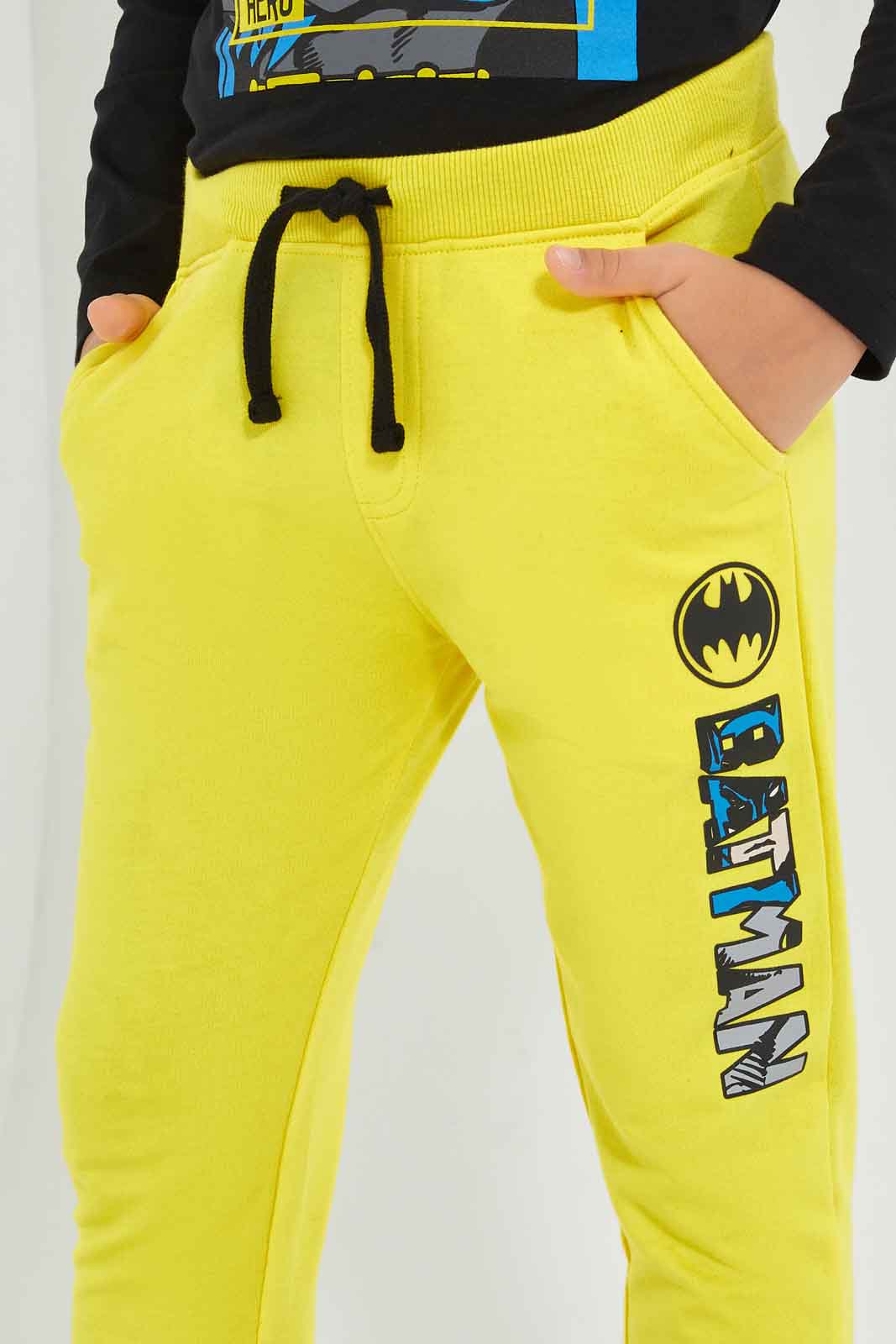 Redtag-yellow-Batman-Jog-Pant-BOY-Joggers,-Category:Joggers,-CHR,-Colour:Yellow,-Deals:New-In,-Dept:Boys,-Filter:Boys-(2-to-8-Yrs),-New-In-BOY-APL,-Non-Sale,-Section:Boys-(0-to-14Yrs),-TBL,-W22B-Boys-2 to 8 Years