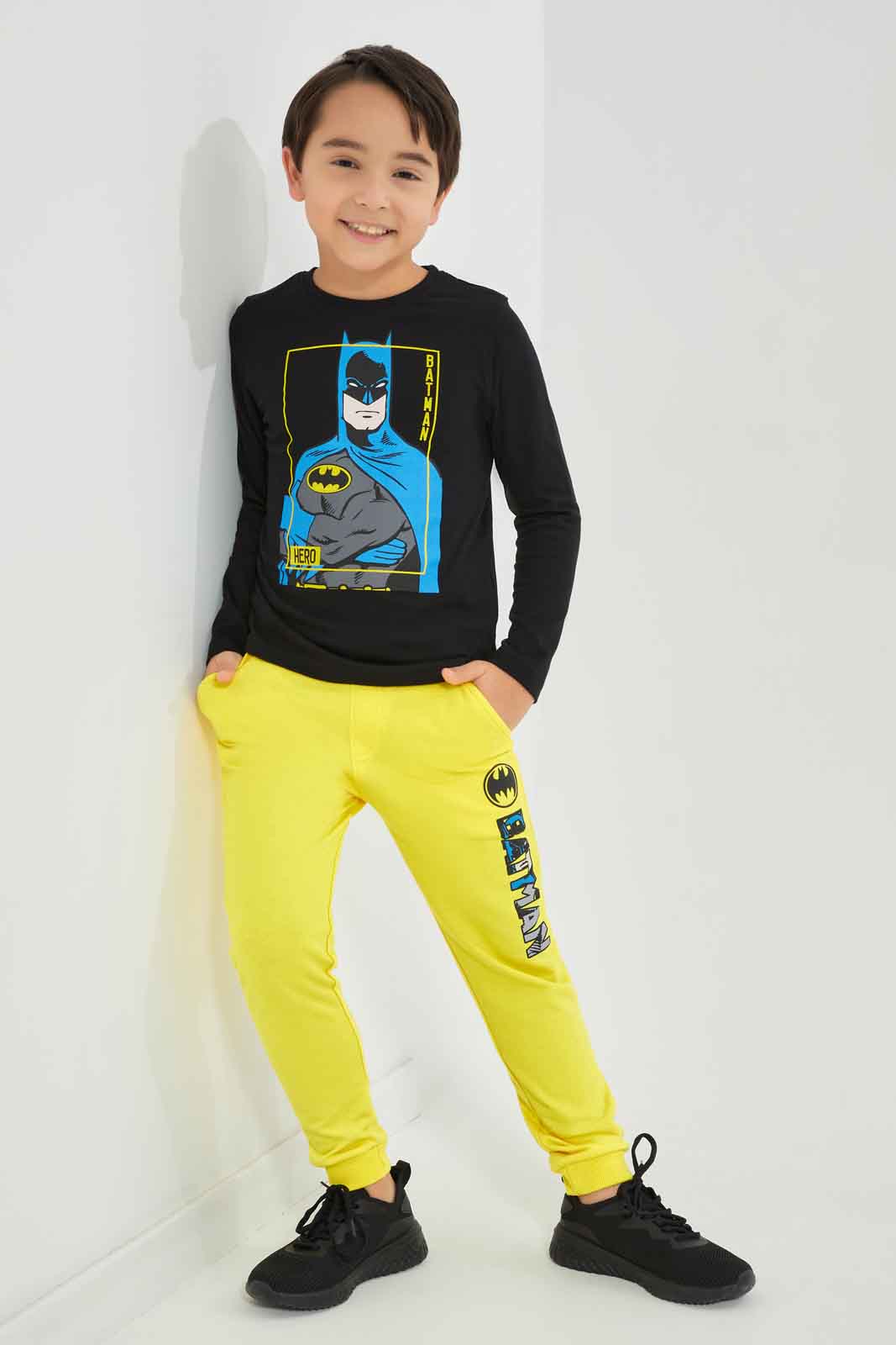 Redtag-yellow-Batman-Jog-Pant-BOY-Joggers,-Category:Joggers,-CHR,-Colour:Yellow,-Deals:New-In,-Dept:Boys,-Filter:Boys-(2-to-8-Yrs),-New-In-BOY-APL,-Non-Sale,-Section:Boys-(0-to-14Yrs),-TBL,-W22B-Boys-2 to 8 Years