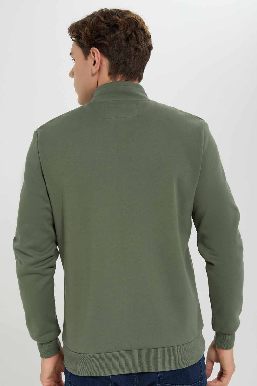 Redtag-Green-Sherpa-Zip-Thru-Sweatstirt-Category:Sweatshirts,-Colour:Green,-Deals:New-In,-EHW,-Filter:Men's-Clothing,-Men-Sweatshirts,-New-In-Men-APL,-Non-Sale,-Section:Men,-W22B-Men's-