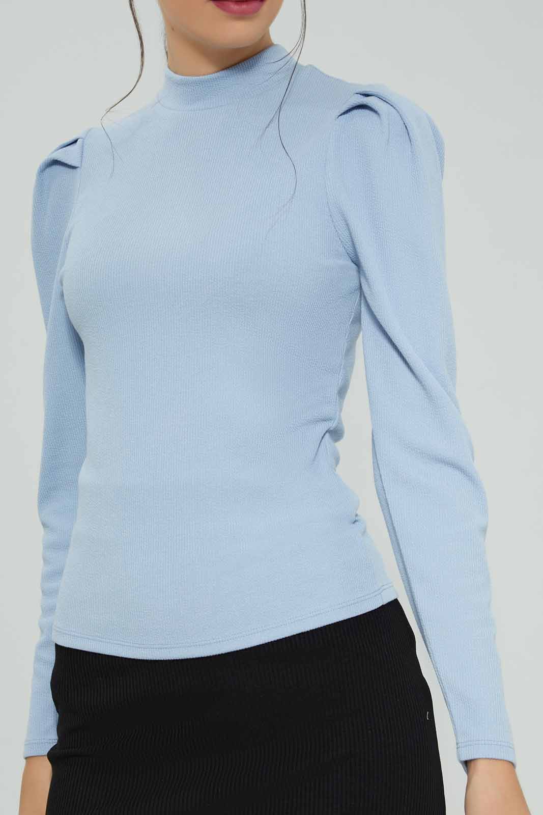 Redtag-Blue-Ribbed-Jersey-Top-Category:Tops,-Colour:Blue,-Deals:New-In,-Filter:Women's-Clothing,-New-In-Women-APL,-Non-Sale,-Section:Women,-W22A,-Women-Tops-Women's-