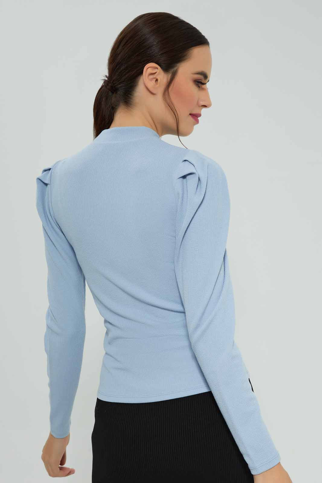 Redtag-Blue-Ribbed-Jersey-Top-Category:Tops,-Colour:Blue,-Deals:New-In,-Filter:Women's-Clothing,-New-In-Women-APL,-Non-Sale,-Section:Women,-W22A,-Women-Tops-Women's-
