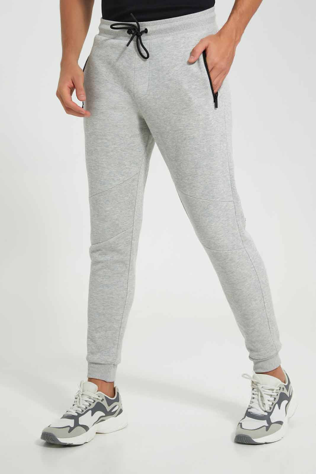 Redtag-Grey-Pique-Biker-Jog-Pant-Category:Joggers,-Colour:Grey,-Deals:New-In,-Filter:Men's-Clothing,-Men-Joggers,-New-In-Men-APL,-Non-Sale,-Section:Men,-W22A-Men's-