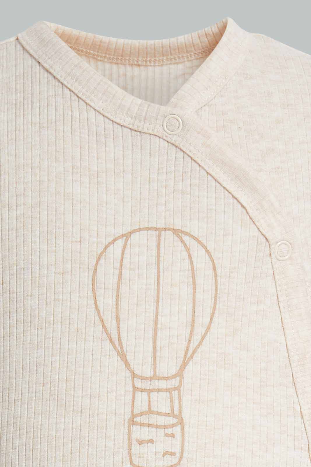 Redtag-Beige-Balloon-Rib-Sleepsuit-Category:Sleepsuits,-Colour:Beige,-Deals:New-In,-Filter:Baby-(0-to-12-Mths),-NBB-Sleepsuits,-New-In-NBB-APL,-Non-Sale,-Section:Boys-(0-to-14Yrs),-W22A-Baby-0 to 12 Months