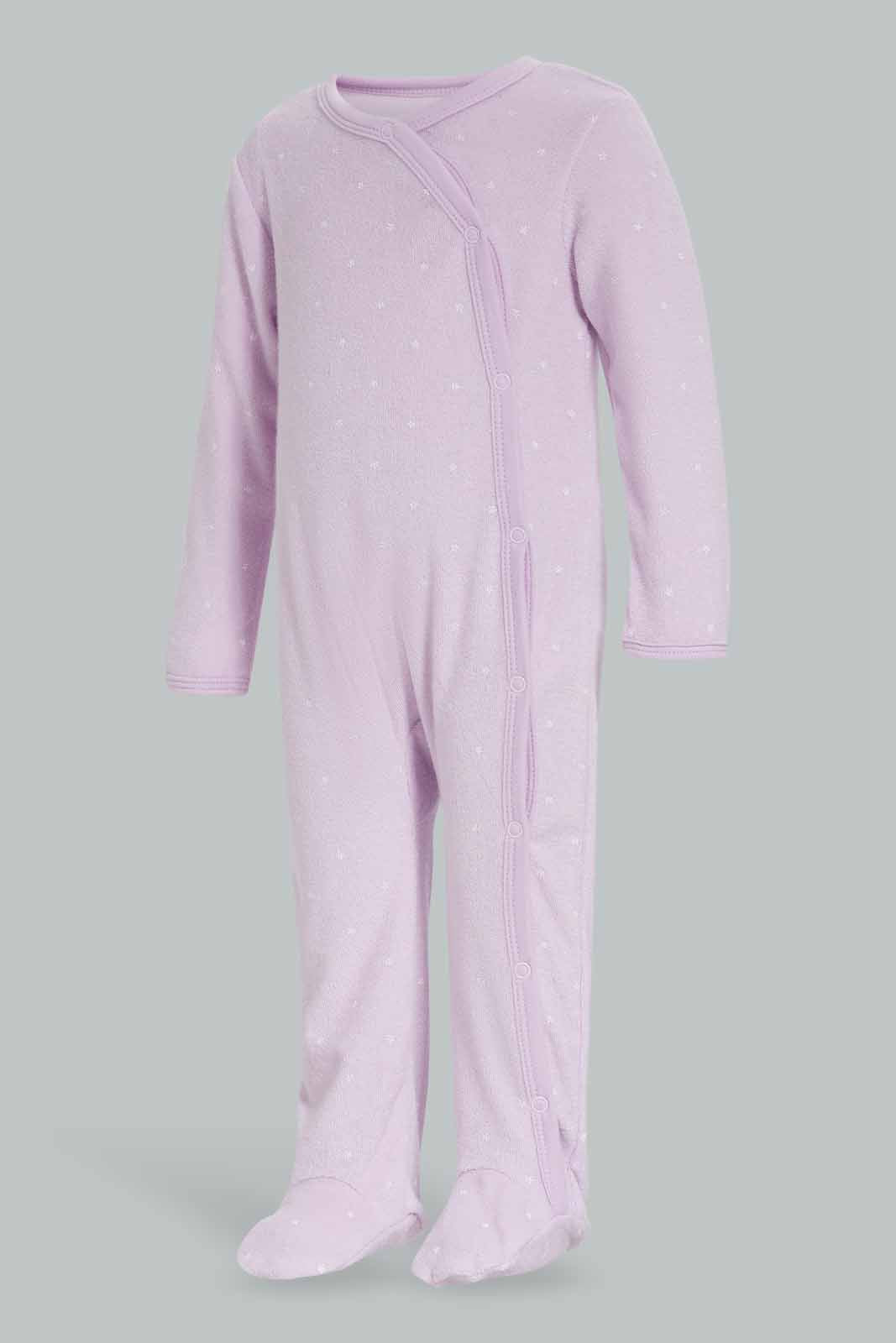 Redtag-Purple-Lilac-AOP-Moon-Towelling-Sleepsuit-Category:Sleepsuits,-Colour:Purple,-Deals:New-In,-Dept:New-Born,-Filter:Baby-(0-to-12-Mths),-NBB-Sleepsuits,-New-In-NBB-APL,-Non-Sale,-Section:Boys-(0-to-14Yrs),-W22A-Baby-0 to 12 Months