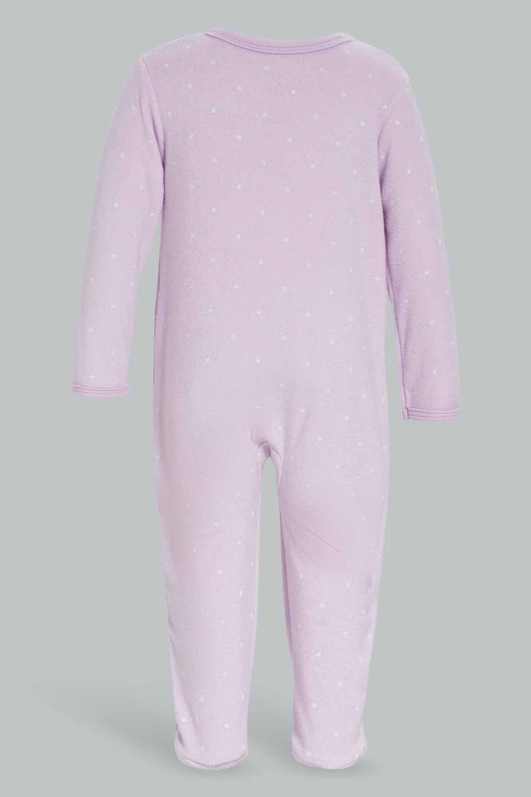 Redtag-Purple-Lilac-AOP-Moon-Towelling-Sleepsuit-Category:Sleepsuits,-Colour:Purple,-Deals:New-In,-Dept:New-Born,-Filter:Baby-(0-to-12-Mths),-NBB-Sleepsuits,-New-In-NBB-APL,-Non-Sale,-Section:Boys-(0-to-14Yrs),-W22A-Baby-0 to 12 Months