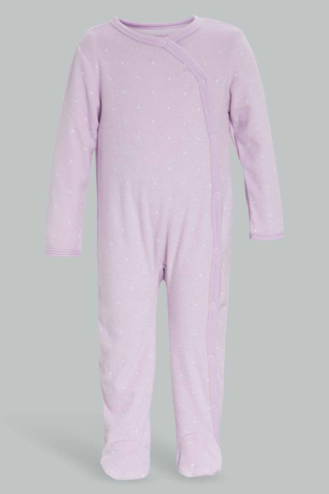Redtag-Purple-Lilac-AOP-Moon-Towelling-Sleepsuit-Category:Sleepsuits,-Colour:Purple,-Deals:New-In,-Dept:New-Born,-Filter:Baby-(0-to-12-Mths),-NBB-Sleepsuits,-New-In-NBB-APL,-Non-Sale,-Section:Boys-(0-to-14Yrs),-W22A-Baby-0 to 12 Months