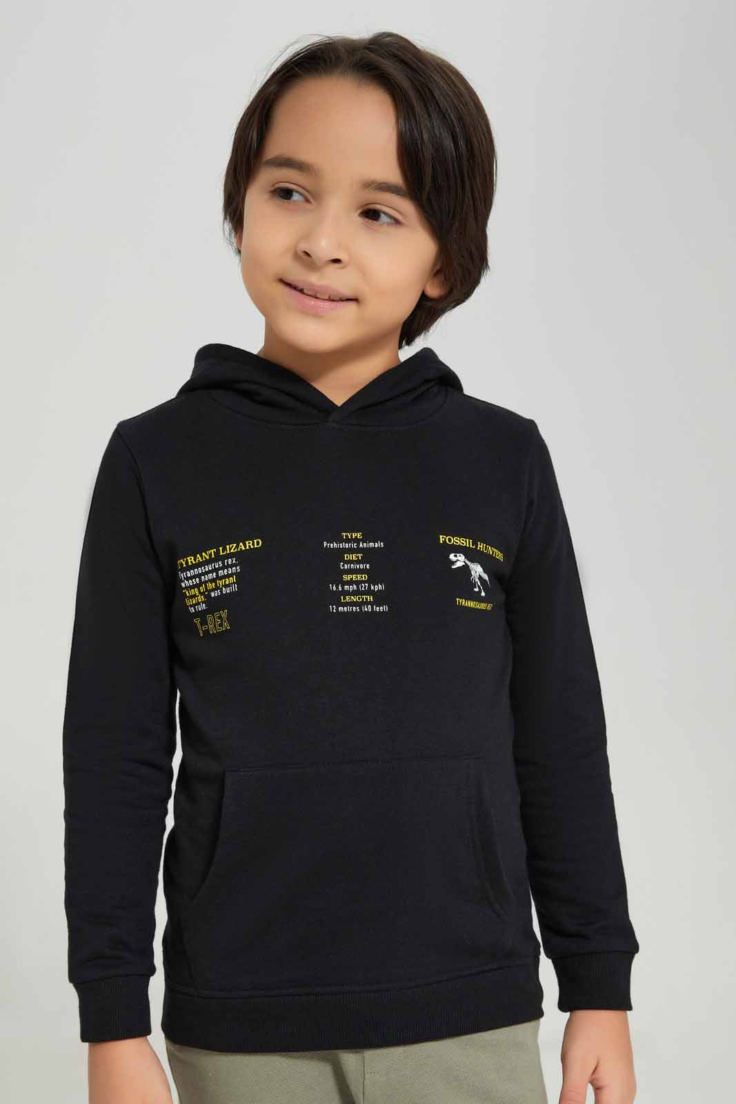 Redtag-Black-Front-and-Back-Print-Fleece-Hooded-Sweatshirt-BOY-Sweatshirts,-Category:Sweatshirts,-Colour:Black,-Deals:New-In,-EHW,-Filter:Boys-(2-to-8-Yrs),-New-In-BOY-APL,-Non-Sale,-Section:Boys-(0-to-14Yrs),-W22B-Boys-2 to 8 Years