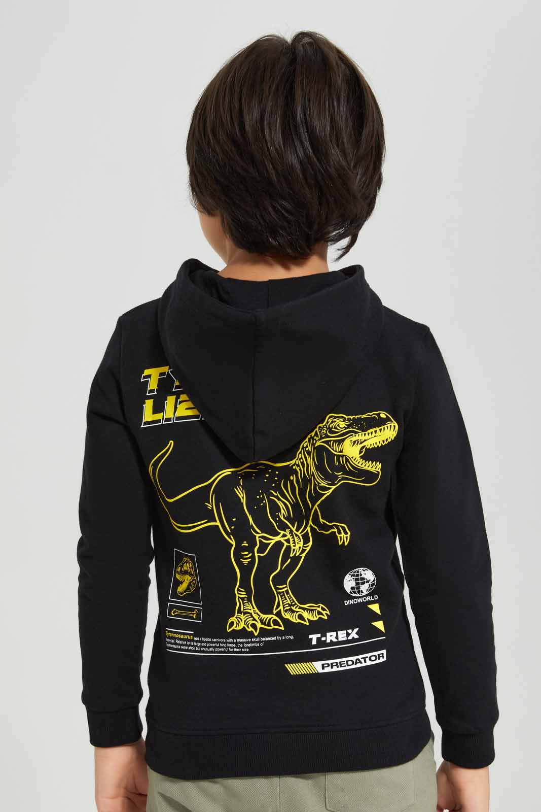 Redtag-Black-Front-and-Back-Print-Fleece-Hooded-Sweatshirt-BOY-Sweatshirts,-Category:Sweatshirts,-Colour:Black,-Deals:New-In,-EHW,-Filter:Boys-(2-to-8-Yrs),-New-In-BOY-APL,-Non-Sale,-Section:Boys-(0-to-14Yrs),-W22B-Boys-2 to 8 Years