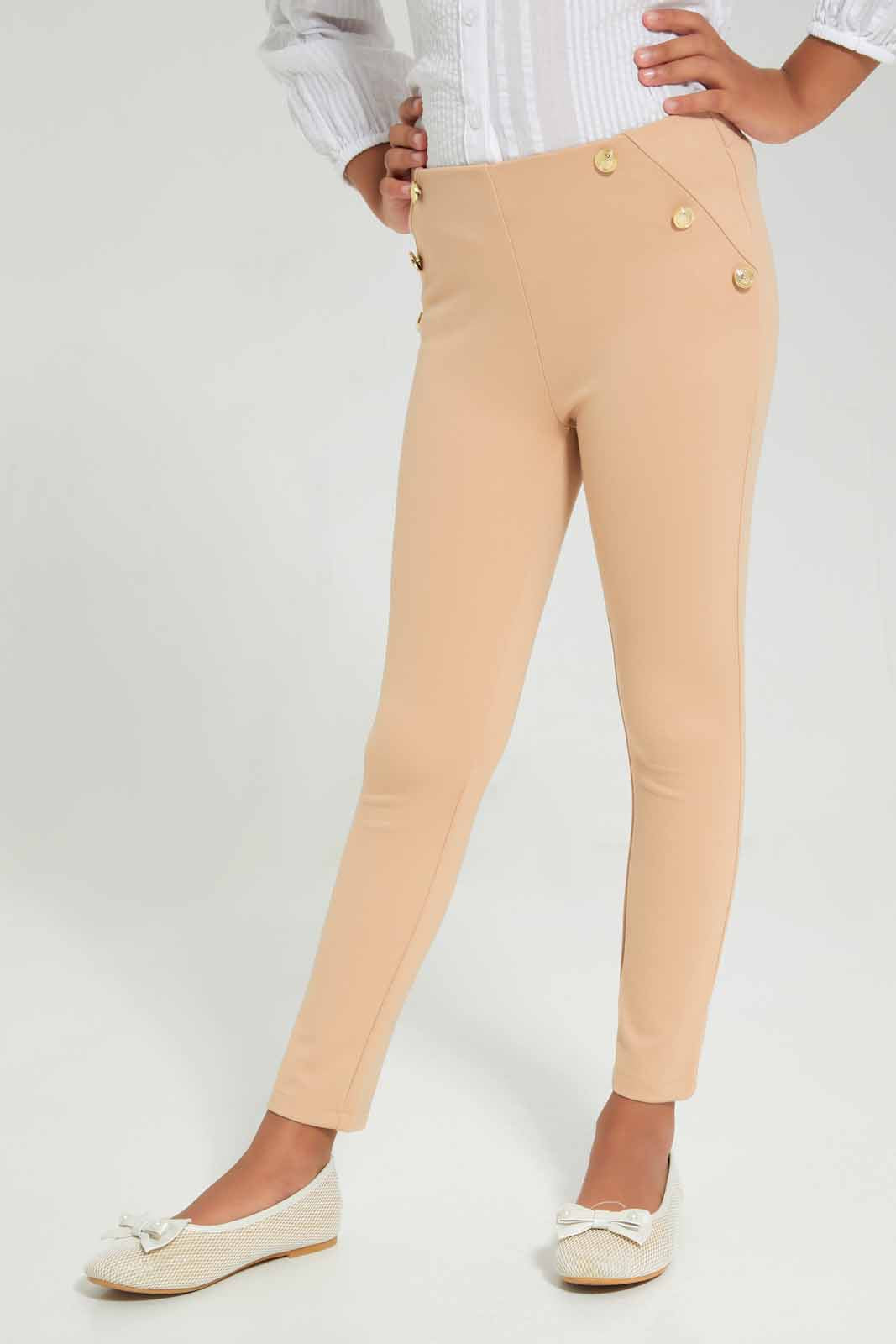 Redtag-Stone-Ponti-Legging-Category:Leggings,-Colour:Stonewash,-Deals:New-In,-Filter:Girls-(2-to-8-Yrs),-GIR-Leggings,-New-In-GIR-APL,-Non-Sale,-Section:Girls-(0-to-14Yrs),-VLM,-W22B-Girls-2 to 8 Years