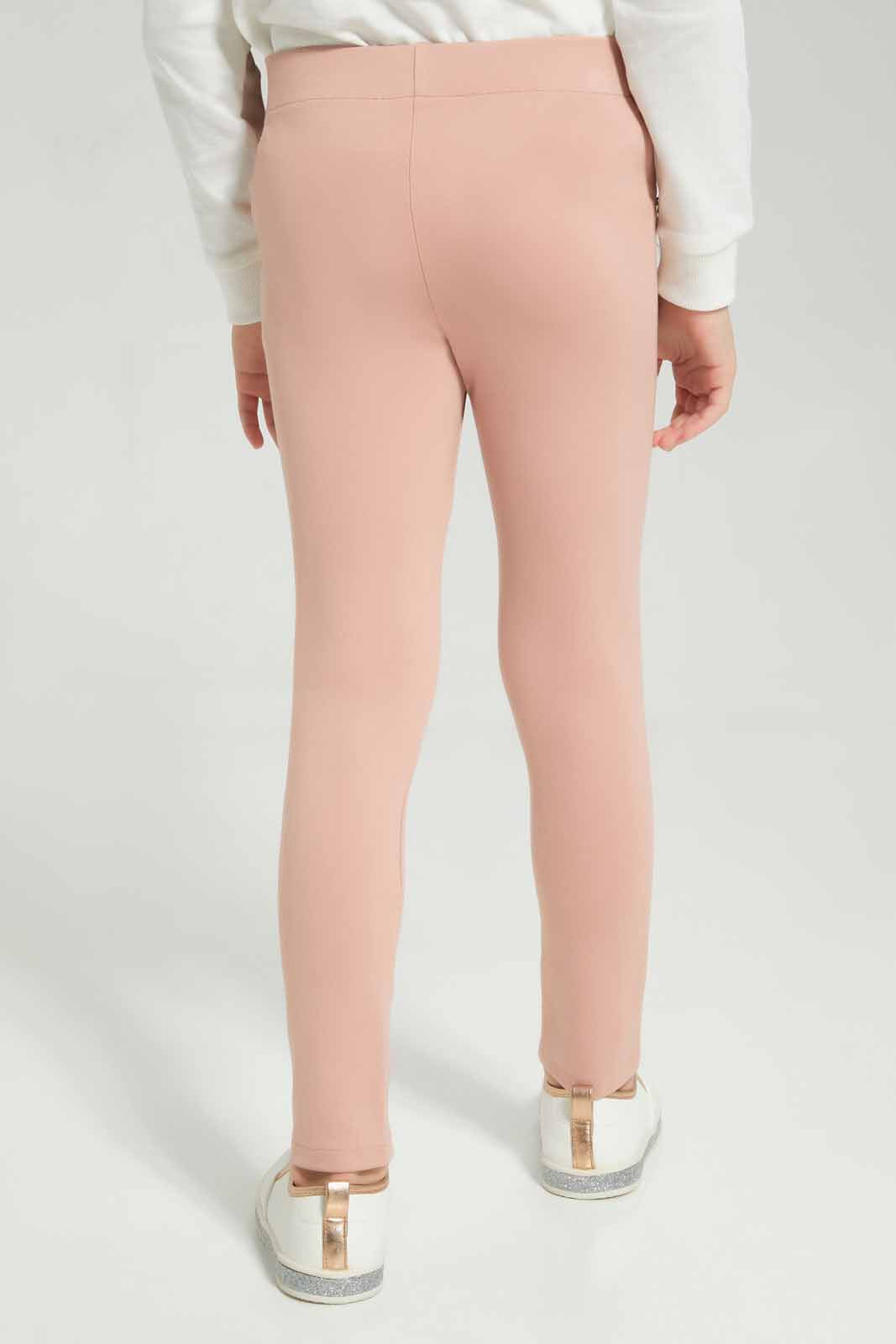 Redtag-Dusty-Pink-Ponti-Legging-Category:Leggings,-Colour:Apricot,-Deals:New-In,-Filter:Girls-(2-to-8-Yrs),-GIR-Leggings,-New-In-GIR-APL,-Non-Sale,-Section:Girls-(0-to-14Yrs),-VLM,-W22B-Girls-2 to 8 Years