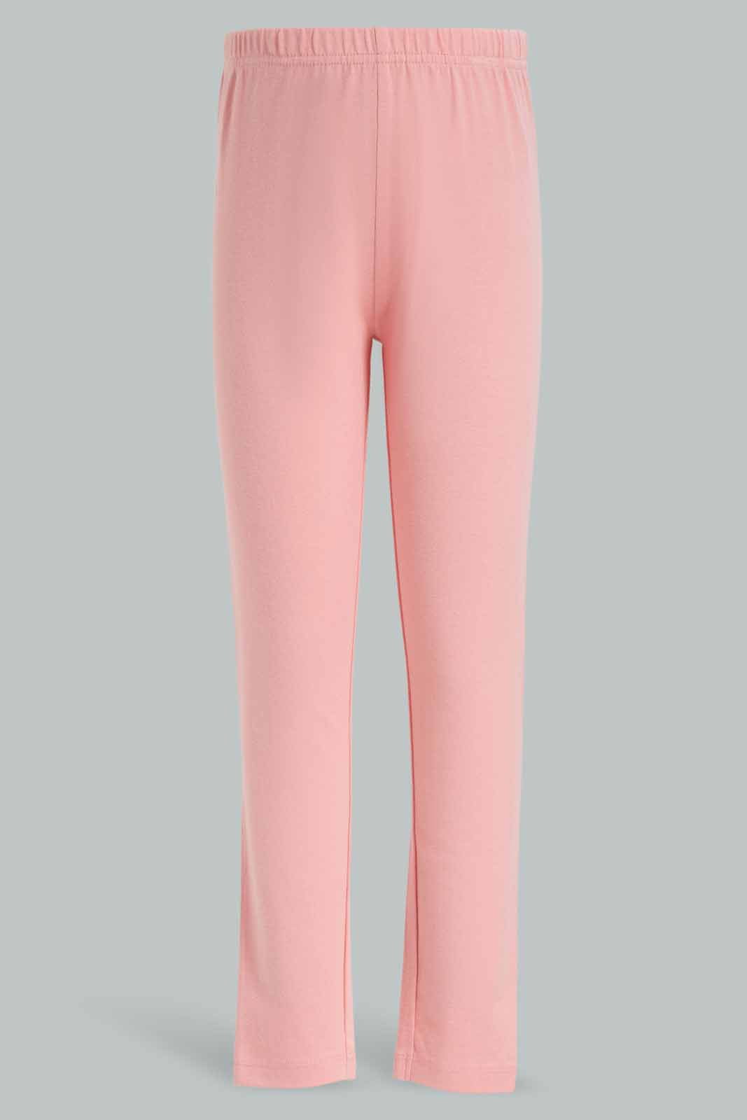 Redtag-Pink-Basic-Legging---Pink-Category:Leggings,-Colour:Apricot,-Deals:New-In,-Dept:Girls,-Filter:Girls-(2-to-8-Yrs),-GIR-Leggings,-New-In-GIR-APL,-Non-Sale,-Section:Girls-(0-to-14Yrs),-TBL,-W22B-Girls-2 to 8 Years
