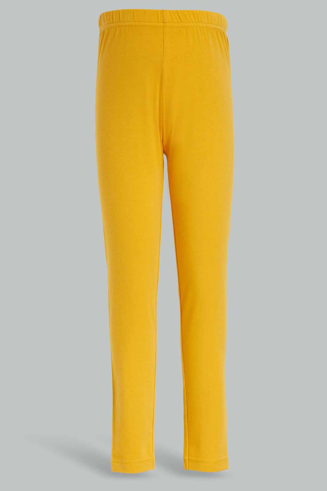 Redtag-Mustard-Basic-Leging-Category:Leggings,-Colour:Mustard,-Deals:New-In,-Dept:Girls,-Filter:Girls-(2-to-8-Yrs),-GIR-Leggings,-New-In-GIR-APL,-Non-Sale,-Section:Girls-(0-to-14Yrs),-TBL,-W22B-Girls-2 to 8 Years
