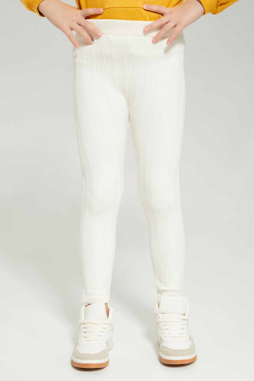 Redtag-Cream-Seamless-Legging-Category:Leggings,-Colour:Cream,-Deals:New-In,-Dept:Girls,-Filter:Girls-(2-to-8-Yrs),-GIR-Leggings,-New-In-GIR-APL,-Non-Sale,-Section:Girls-(0-to-14Yrs),-TBL,-W22B-Girls-2 to 8 Years