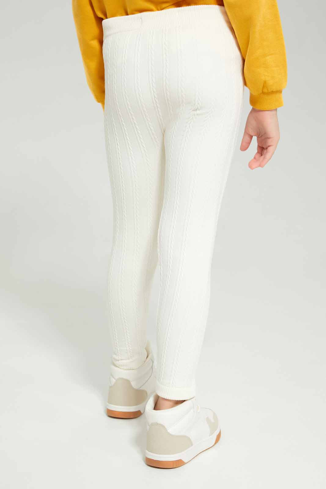 Redtag-Cream-Seamless-Legging-Category:Leggings,-Colour:Cream,-Deals:New-In,-Dept:Girls,-Filter:Girls-(2-to-8-Yrs),-GIR-Leggings,-New-In-GIR-APL,-Non-Sale,-Section:Girls-(0-to-14Yrs),-TBL,-W22B-Girls-2 to 8 Years