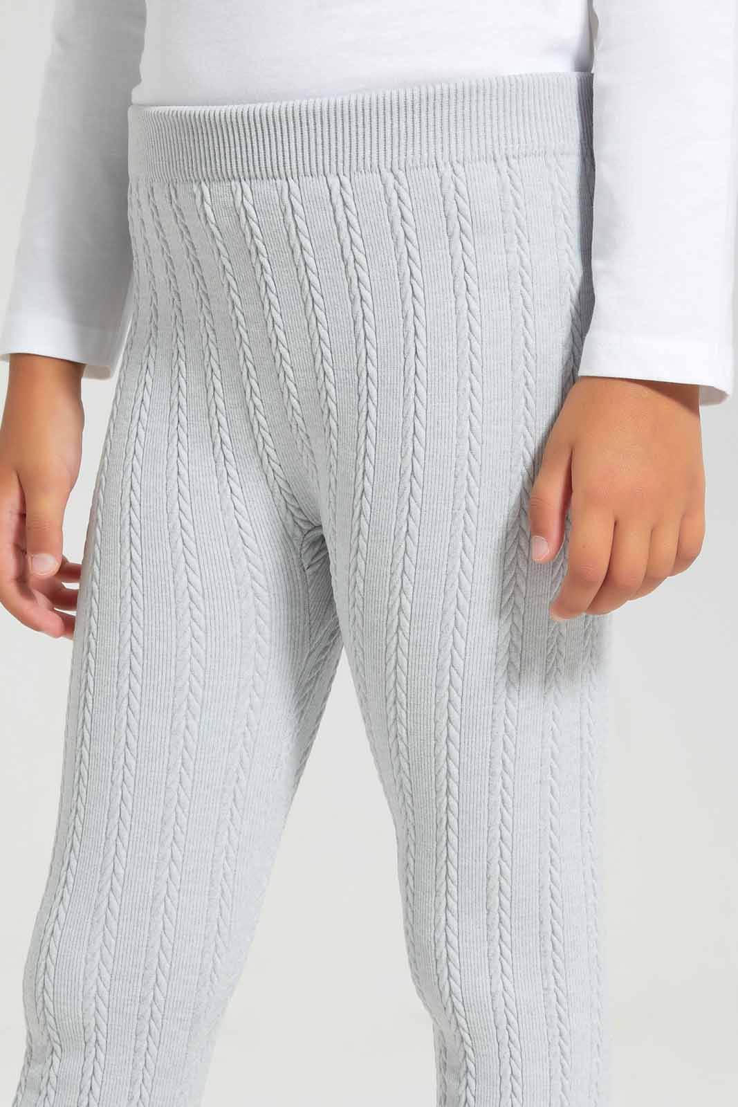 Redtag-Grey-Melange-Seamless-Legging-Category:Leggings,-Colour:Grey,-Deals:New-In,-Filter:Girls-(2-to-8-Yrs),-GIR-Leggings,-New-In-GIR-APL,-Non-Sale,-Section:Girls-(0-to-14Yrs),-TBL,-W22B-Girls-2 to 8 Years