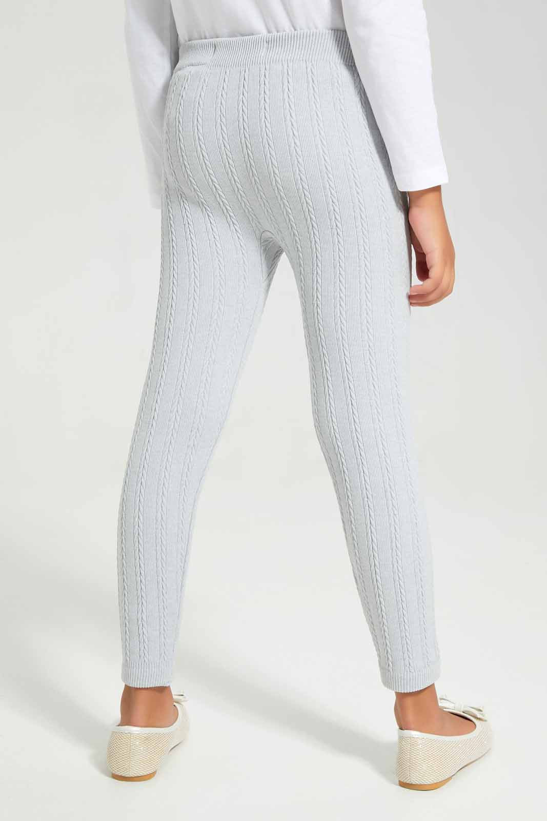 Redtag-Grey-Melange-Seamless-Legging-Category:Leggings,-Colour:Grey,-Deals:New-In,-Filter:Girls-(2-to-8-Yrs),-GIR-Leggings,-New-In-GIR-APL,-Non-Sale,-Section:Girls-(0-to-14Yrs),-TBL,-W22B-Girls-2 to 8 Years
