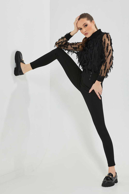 Redtag-Black-Embellished-High-Neck-Top-Category:Tops,-Colour:Black,-Deals:New-In,-Dept:Ladieswear,-Filter:Women's-Clothing,-LDC,-LDC-Tops,-New-In-LDC-APL,-Non-Sale,-Section:Women,-W22B-Women's-