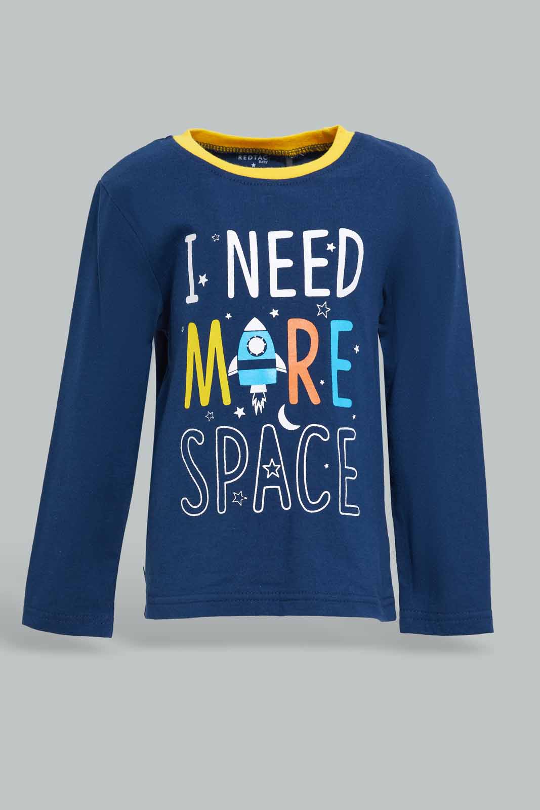 Redtag-Navy-And-Grey-Space-Pj-Set-Long-Slv-Pack-Category:Pyjama-Sets,-Colour:Navy,-Deals:New-In,-Filter:Infant-Boys-(3-to-24-Mths),-INB-Pyjama-Sets,-New-In-INB-APL,-Non-Sale,-Section:Boys-(0-to-14Yrs),-W22B-Infant-Boys-3 to 24 Months