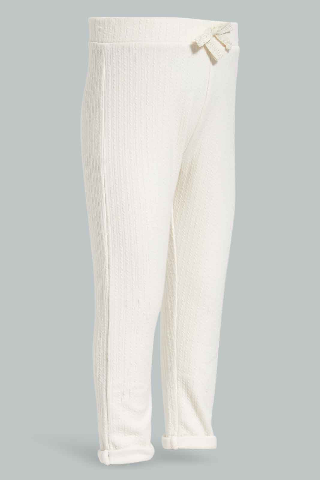Redtag-White-Textured-Jeggeing-Category:Jeggings,-Colour:White,-Deals:New-In,-Filter:Infant-Girls-(3-to-24-Mths),-ING-Jeggings,-New-In-ING-APL,-Non-Sale,-Section:Girls-(0-to-14Yrs),-W22B-Infant-Girls-3 to 24 Months