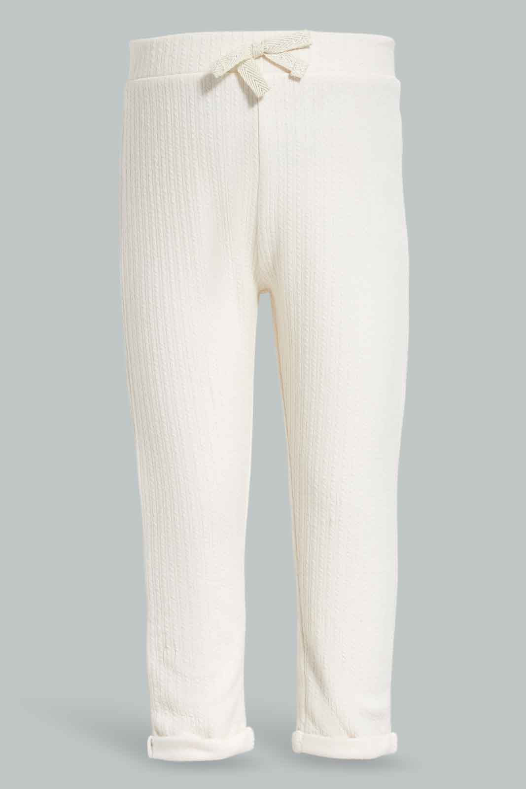 Redtag-White-Textured-Jeggeing-Category:Jeggings,-Colour:White,-Deals:New-In,-Filter:Infant-Girls-(3-to-24-Mths),-ING-Jeggings,-New-In-ING-APL,-Non-Sale,-Section:Girls-(0-to-14Yrs),-W22B-Infant-Girls-3 to 24 Months