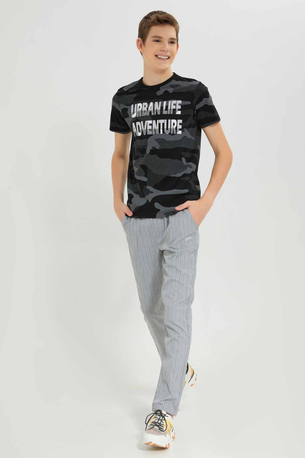 Redtag-Black-Camo-OutlawsTee-BSR-T-Shirts,-BTS,-Category:T-Shirts,-Colour:Black,-Deals:New-In,-Dept:Boys,-Filter:Senior-Boys-(8-to-14-Yrs),-New-In-BSR-APL,-Non-Sale,-Section:Boys-(0-to-14Yrs),-W22B-Senior-Boys-9 to 14 Years