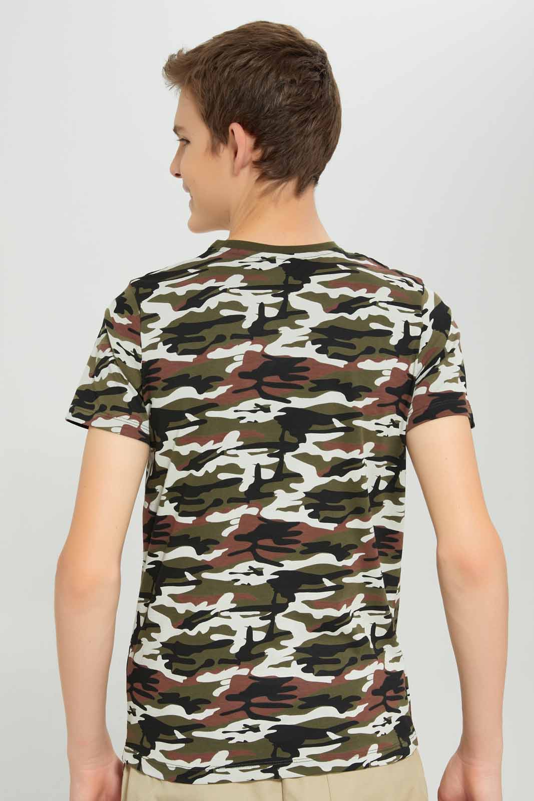 Redtag-Green-Camo-OutlawsTee-BSR-T-Shirts,-Category:T-Shirts,-Colour:Green,-Deals:New-In,-Dept:Boys,-Filter:Senior-Boys-(8-to-14-Yrs),-New-In-BSR-APL,-Non-Sale,-Section:Boys-(0-to-14Yrs),-W22B-Senior-Boys-9 to 14 Years
