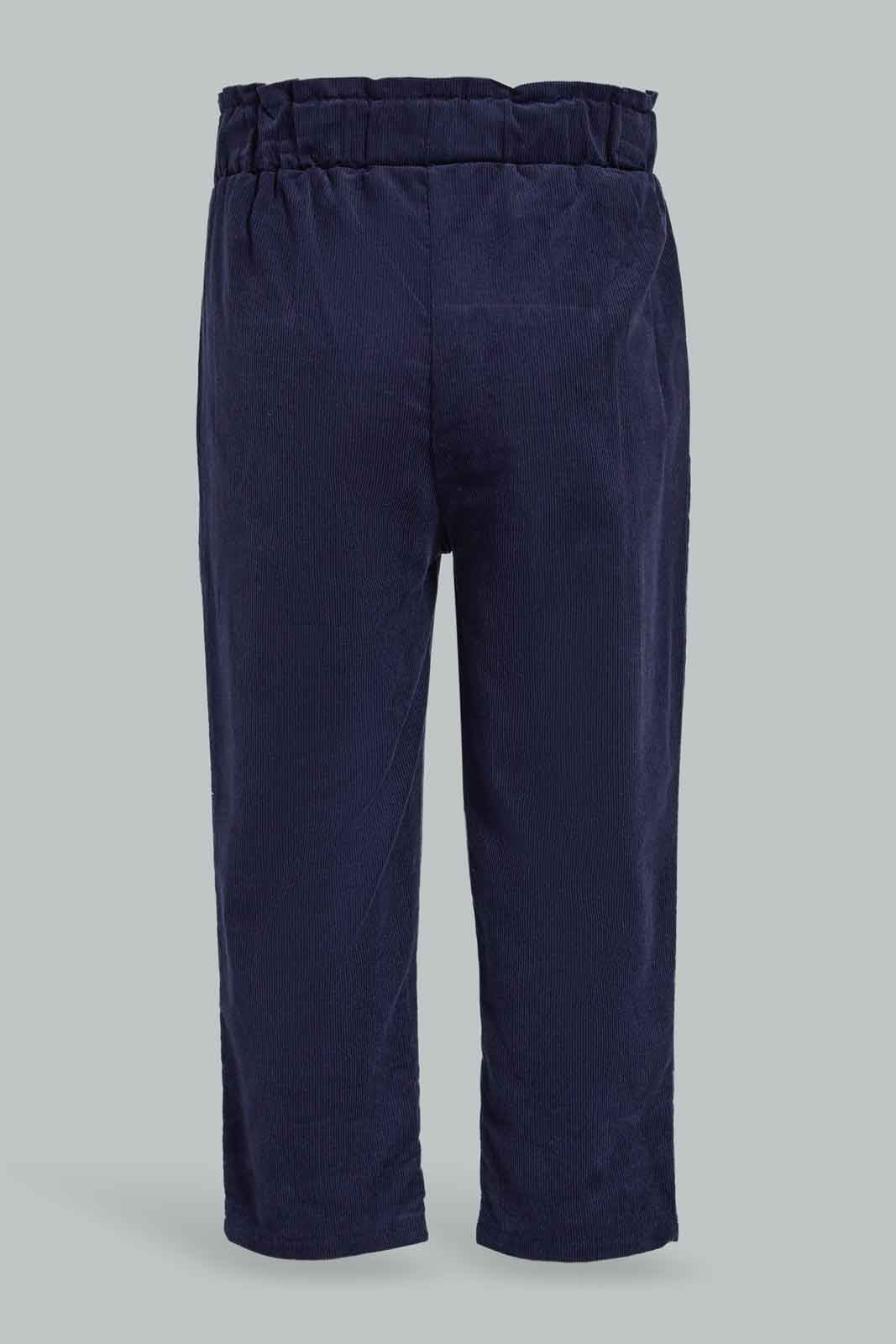 Redtag-Navy-Solid-Corduroy-Trouser-Category:Trousers,-Colour:Navy,-Deals:New-In,-Filter:Infant-Girls-(3-to-24-Mths),-ING-Trousers,-New-In-ING-APL,-Non-Sale,-Section:Girls-(0-to-14Yrs),-W22B-Infant-Girls-3 to 24 Months