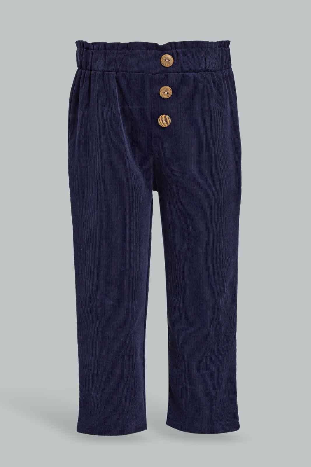 Redtag-Navy-Solid-Corduroy-Trouser-Category:Trousers,-Colour:Navy,-Deals:New-In,-Filter:Infant-Girls-(3-to-24-Mths),-ING-Trousers,-New-In-ING-APL,-Non-Sale,-Section:Girls-(0-to-14Yrs),-W22B-Infant-Girls-3 to 24 Months