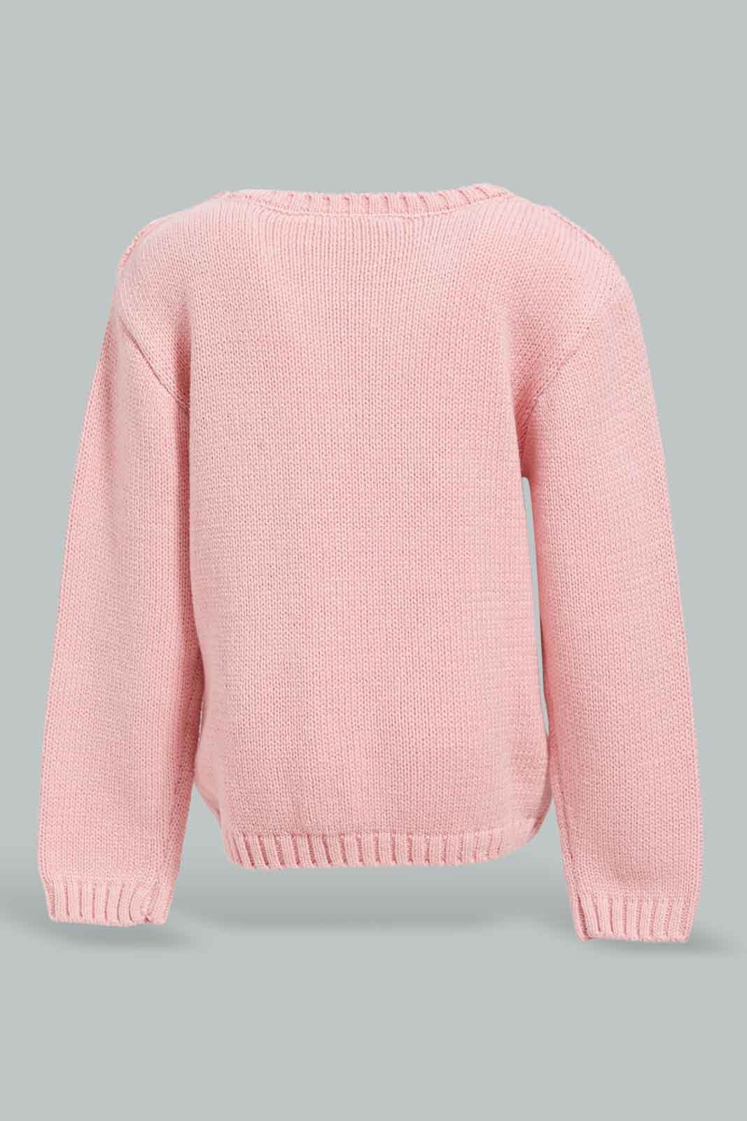 Redtag-Pink-Chain-Detail-Pullover-Category:Pullovers,-Colour:Apricot,-Deals:New-In,-Filter:Infant-Girls-(3-to-24-Mths),-ING-Pullovers,-New-In-ING-APL,-Non-Sale,-Section:Girls-(0-to-14Yrs),-W22B-Infant-Girls-3 to 24 Months