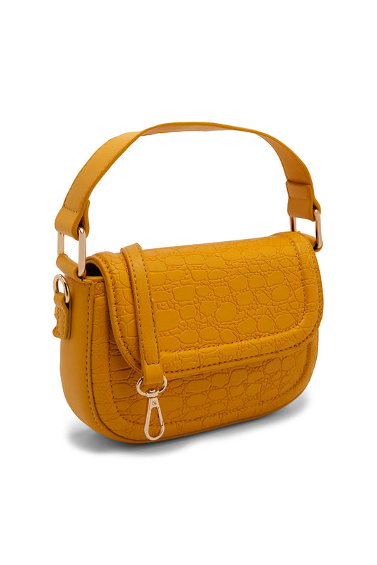 Redtag-Mustard-Cross-Body-Bag-Category:Bags,-Colour:Mustard,-Dept:Ladieswear,-Filter:Women's-Accessories,-New-In,-New-In-Women-ACC,-Non-Sale,-Section:Women,-W22B,-Women-Bags-Women-