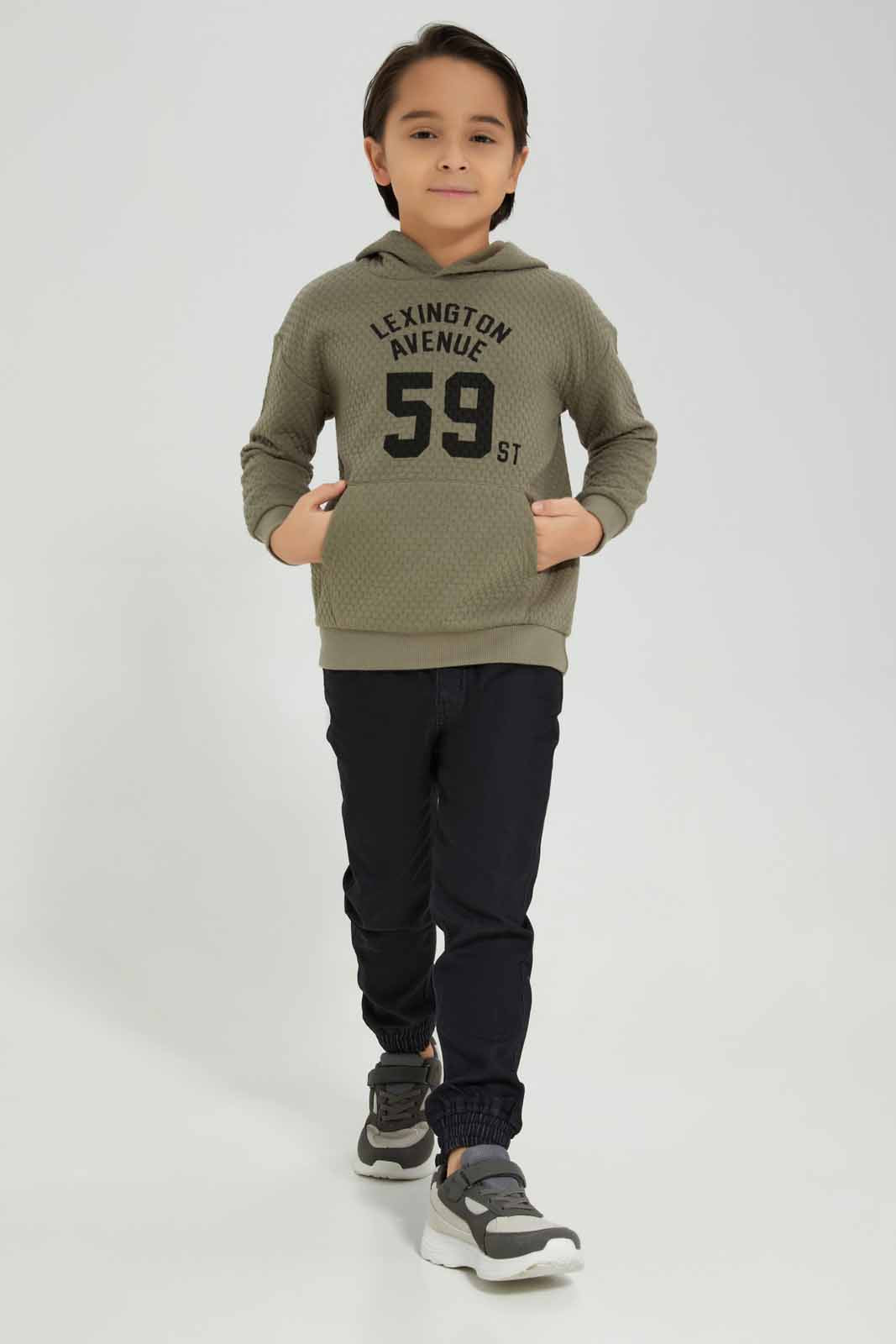 Redtag-Olive-Oversize-Jaquard-Hooded-Sweatshirt-BOY-Sweatshirts,-Category:Sweatshirts,-Colour:Olive,-Deals:New-In,-Filter:Boys-(2-to-8-Yrs),-New-In-BOY-APL,-Non-Sale,-Section:Boys-(0-to-14Yrs),-W22B-Boys-2 to 8 Years