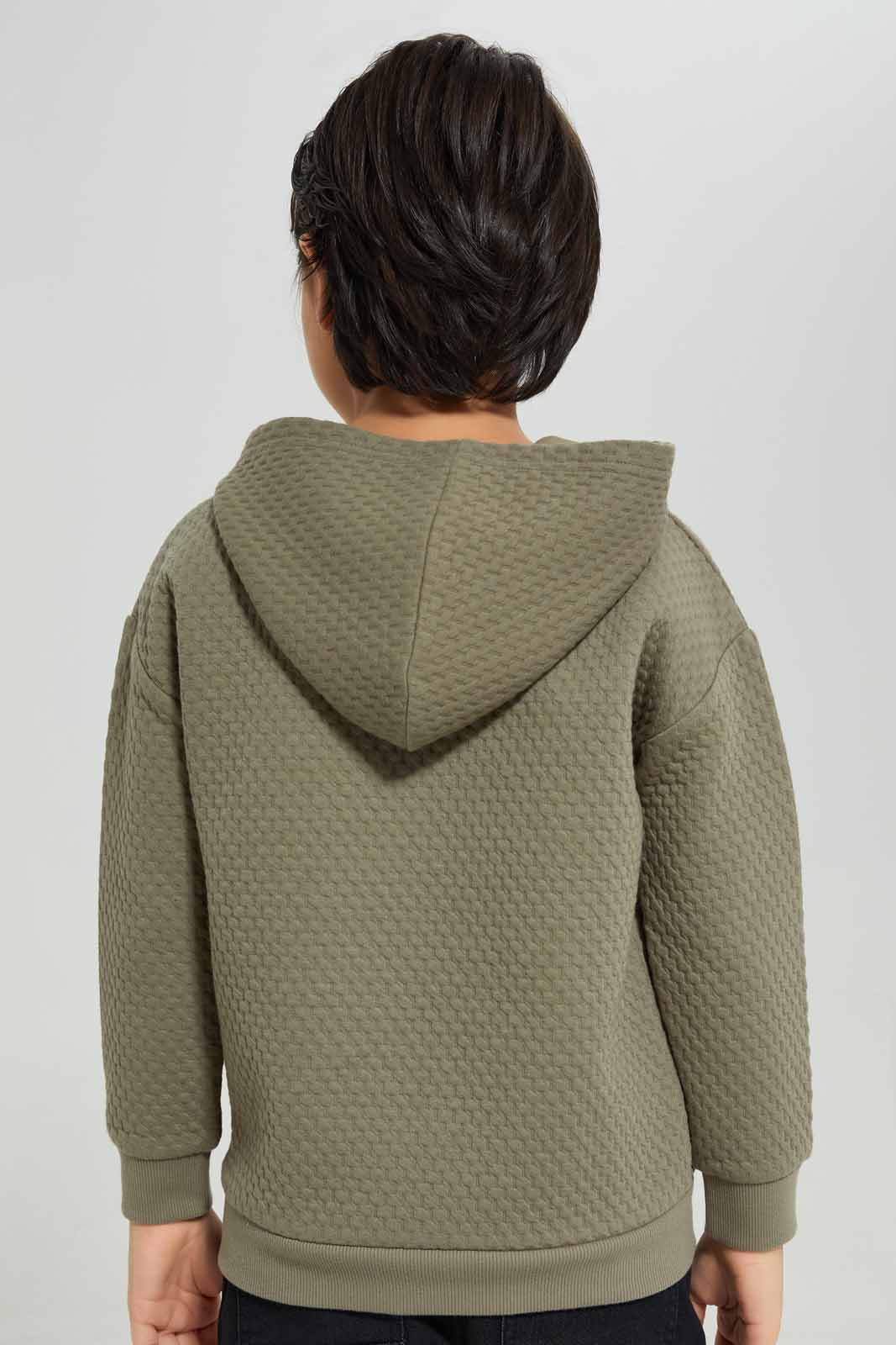 Redtag-Olive-Oversize-Jaquard-Hooded-Sweatshirt-BOY-Sweatshirts,-Category:Sweatshirts,-Colour:Olive,-Deals:New-In,-Filter:Boys-(2-to-8-Yrs),-New-In-BOY-APL,-Non-Sale,-Section:Boys-(0-to-14Yrs),-W22B-Boys-2 to 8 Years