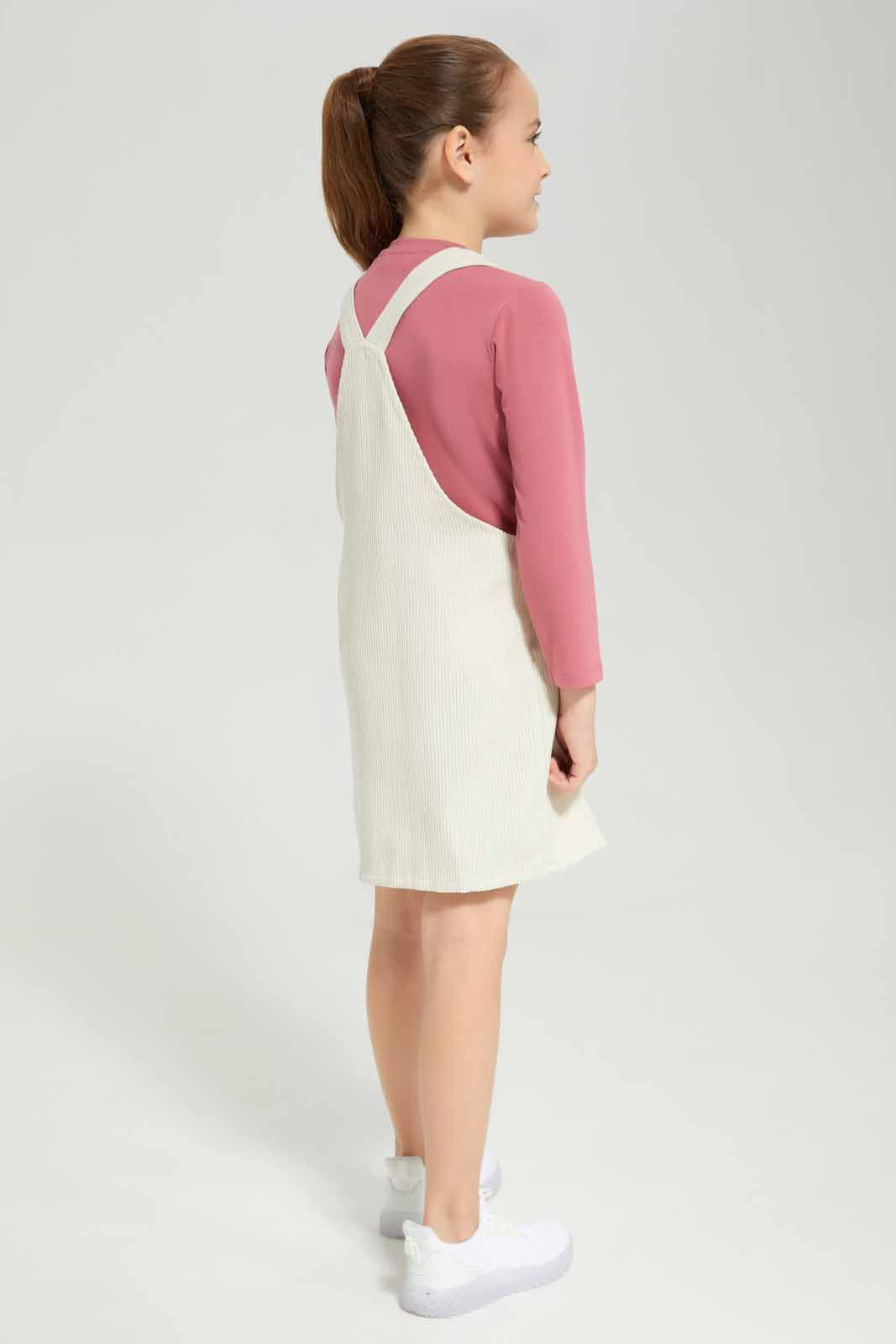 Redtag-Pink-LS-Tee-Category:T-Shirts,-Colour:Apricot,-Deals:New-In,-Dept:Girls,-Filter:Girls-(2-to-8-Yrs),-GIR-T-Shirts,-New-In-GIR-APL,-Non-Sale,-Section:Girls-(0-to-14Yrs),-TBL,-W22B-Girls-2 to 8 Years