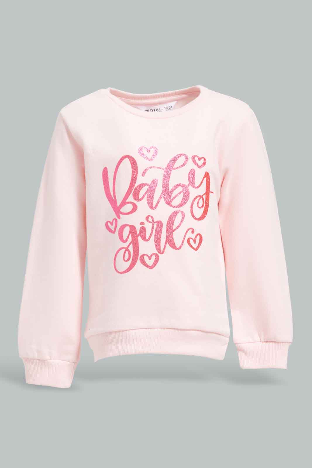 Redtag-Pale-Pink-Placement-Print-Jogset-Category:Jog-Sets,-Colour:Apricot,-Deals:New-In,-Filter:Infant-Girls-(3-to-24-Mths),-ING-Jog-Sets,-New-In-ING-APL,-Non-Sale,-Section:Girls-(0-to-14Yrs),-VLM,-W22B-Infant-Girls-3 to 24 Months