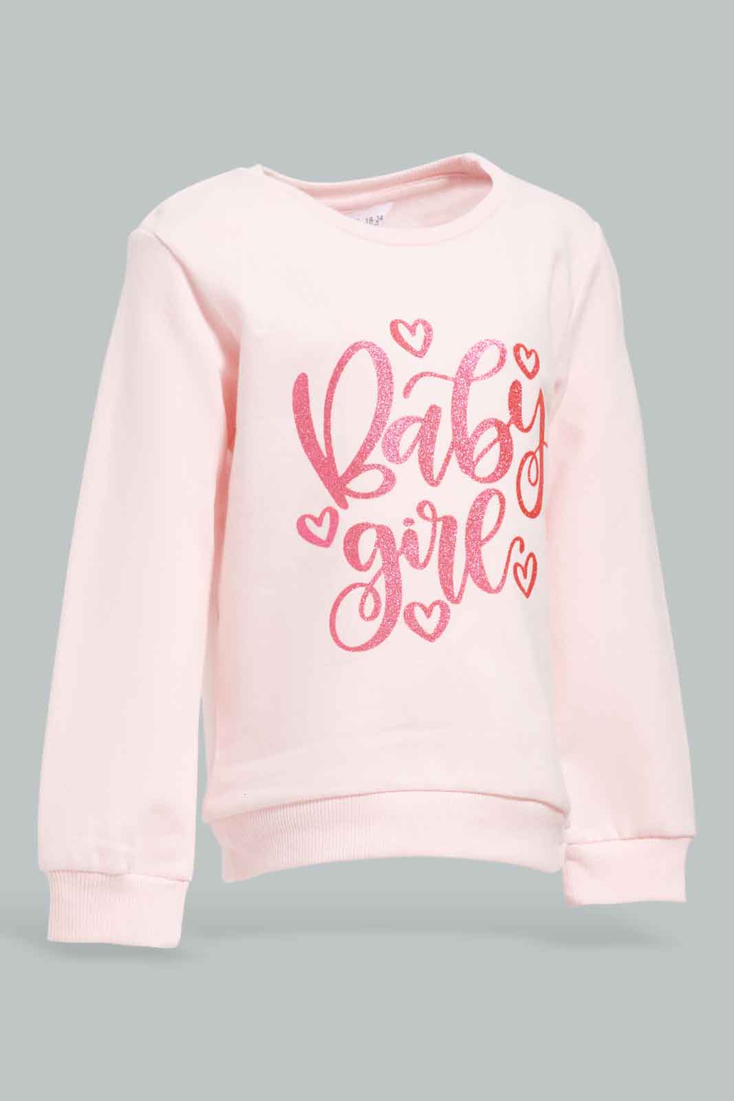 Redtag-Pale-Pink-Placement-Print-Jogset-Category:Jog-Sets,-Colour:Apricot,-Deals:New-In,-Filter:Infant-Girls-(3-to-24-Mths),-ING-Jog-Sets,-New-In-ING-APL,-Non-Sale,-Section:Girls-(0-to-14Yrs),-VLM,-W22B-Infant-Girls-3 to 24 Months