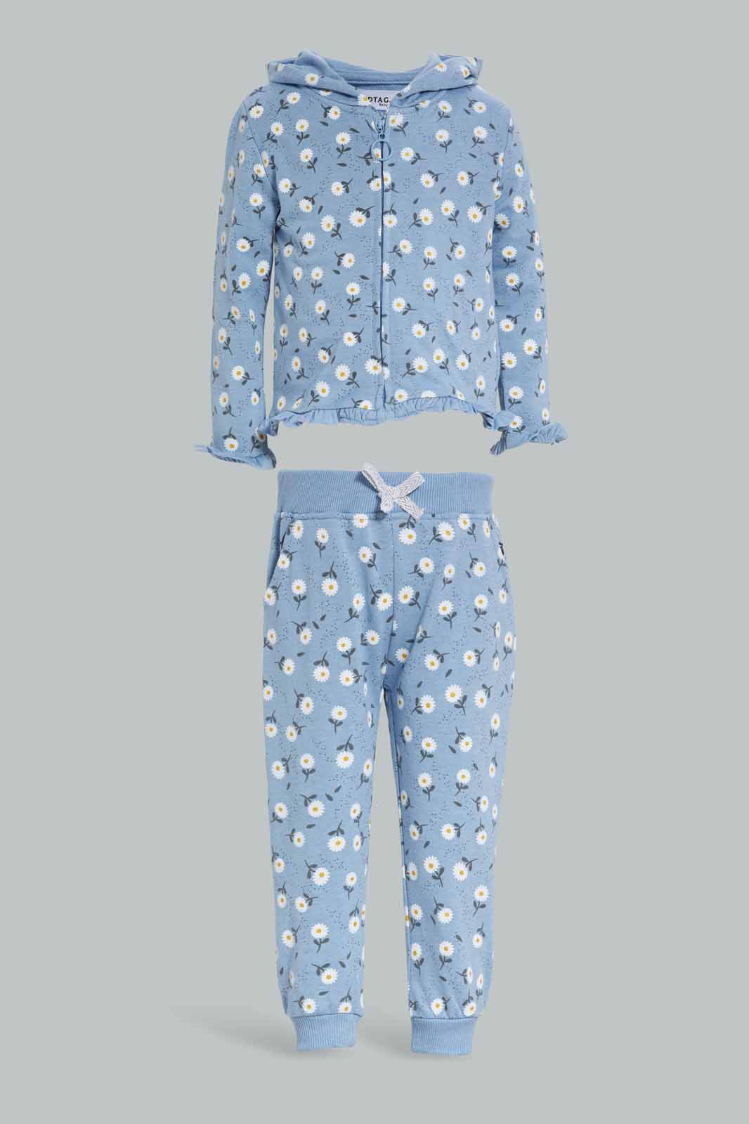 Redtag-Baby-Blue-Floral-AOP-Jogset-Category:Jog-Sets,-Colour:Blue,-Deals:New-In,-Filter:Infant-Girls-(3-to-24-Mths),-ING-Jog-Sets,-New-In-ING-APL,-Non-Sale,-Section:Girls-(0-to-14Yrs),-W22A-Infant-Girls-3 to 24 Months