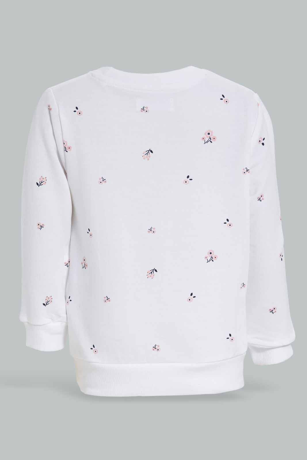 Redtag-Ivory-Floral-Set-Category:Jog-Sets,-Colour:Ivory,-Deals:New-In,-Filter:Infant-Girls-(3-to-24-Mths),-ING-Jog-Sets,-New-In-ING-APL,-Non-Sale,-Section:Girls-(0-to-14Yrs),-W22A-Infant-Girls-3 to 24 Months