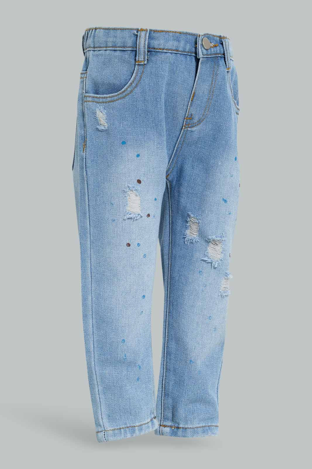 Redtag-Blue-Paint-Splash-Jean-Category:Jeans,-Colour:Blue,-Deals:New-In,-Dept:Boys,-Filter:Infant-Boys-(3-to-24-Mths),-INB-Jeans,-New-In-INB-APL,-Non-Sale,-Section:Boys-(0-to-14Yrs),-W22B-Infant-Boys-