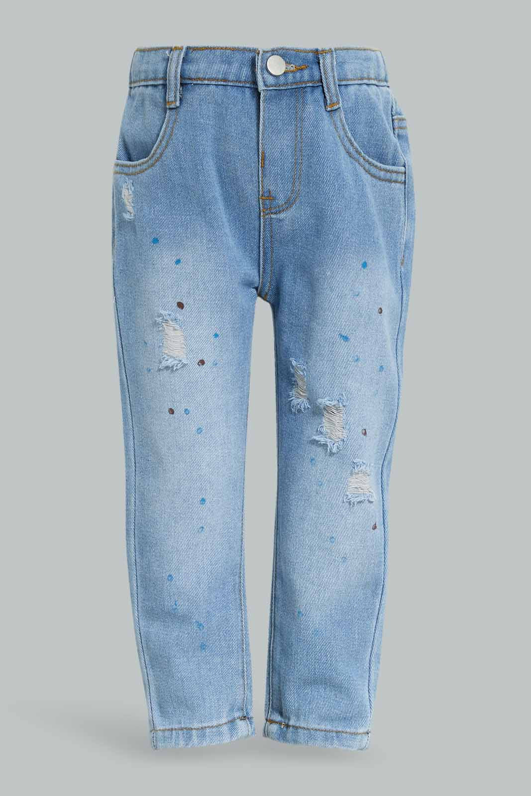 Redtag-Blue-Paint-Splash-Jean-Category:Jeans,-Colour:Blue,-Deals:New-In,-Dept:Boys,-Filter:Infant-Boys-(3-to-24-Mths),-INB-Jeans,-New-In-INB-APL,-Non-Sale,-Section:Boys-(0-to-14Yrs),-W22B-Infant-Boys-