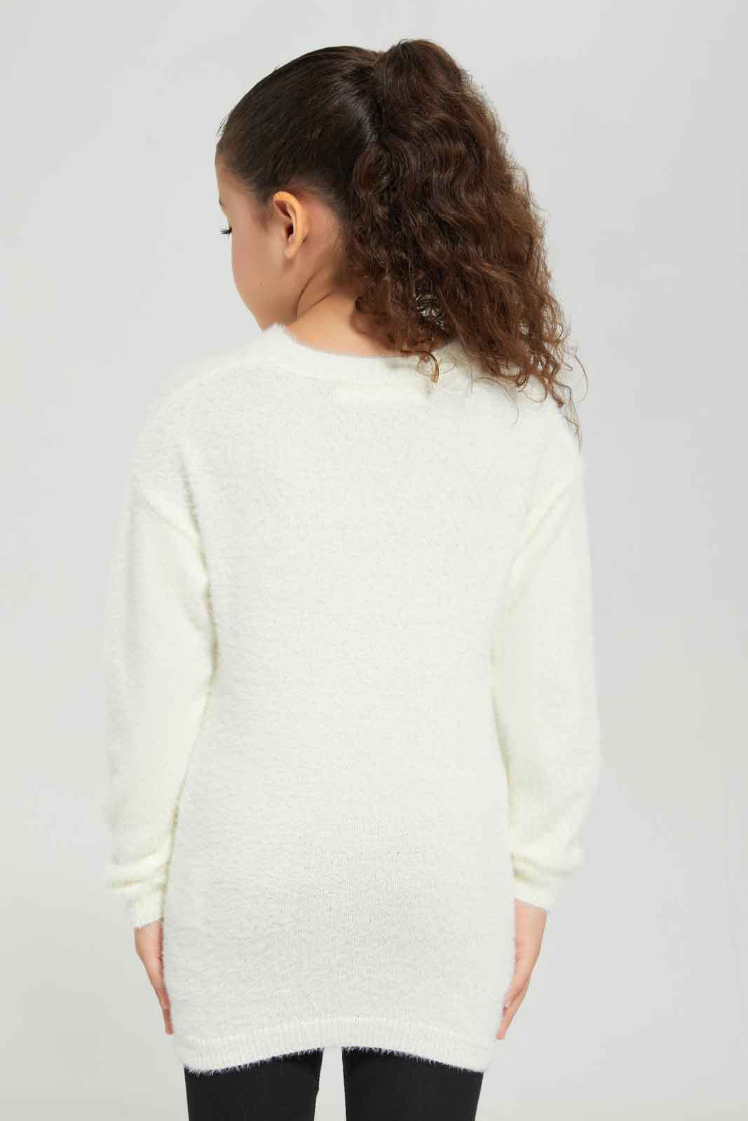 Redtag-KNIT-PULLOVER-CREAM-Category:Pullovers,-Colour:Cream,-Deals:New-In,-Dept:Girls,-Filter:Girls-(2-to-8-Yrs),-GIR-Pullovers,-New-In-GIR-APL,-Non-Sale,-Section:Girls-(0-to-14Yrs),-TBL,-W22B-Girls-2 to 8 Years