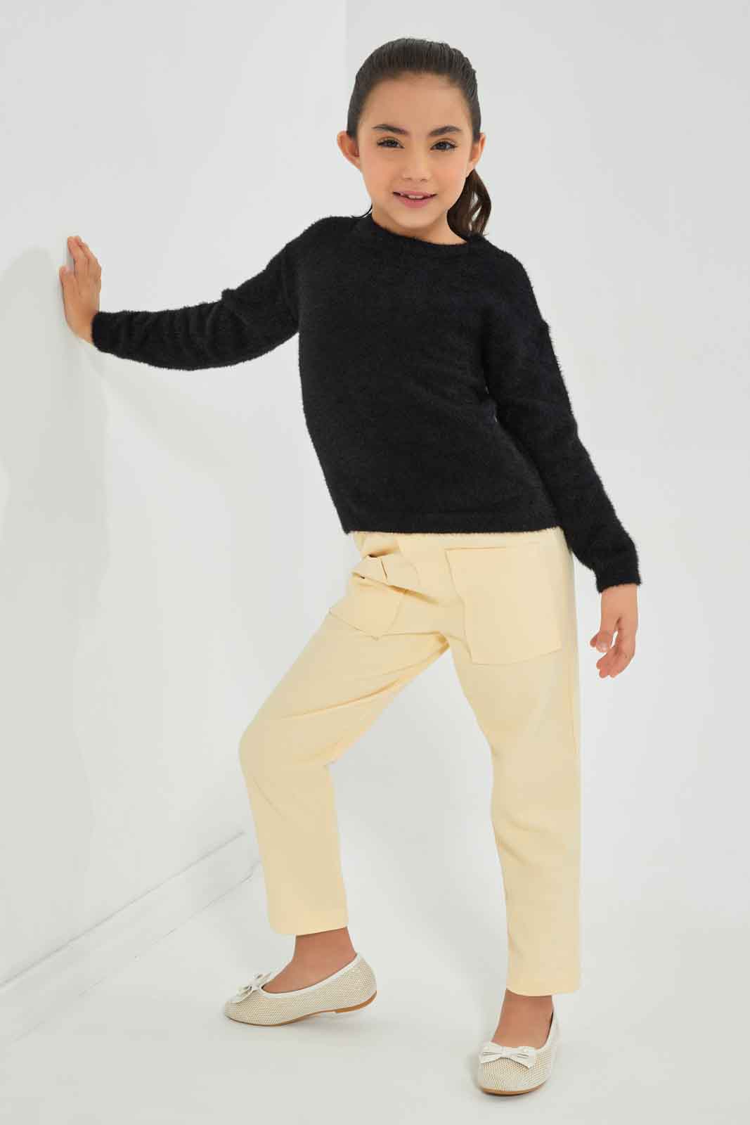 Redtag-KNIT-PULLOVER-BLACK-Category:Pullovers,-Colour:Black,-Deals:New-In,-Dept:Girls,-Filter:Girls-(2-to-8-Yrs),-GIR-Pullovers,-New-In-GIR-APL,-Non-Sale,-Section:Girls-(0-to-14Yrs),-TBL,-W22B-Girls-2 to 8 Years
