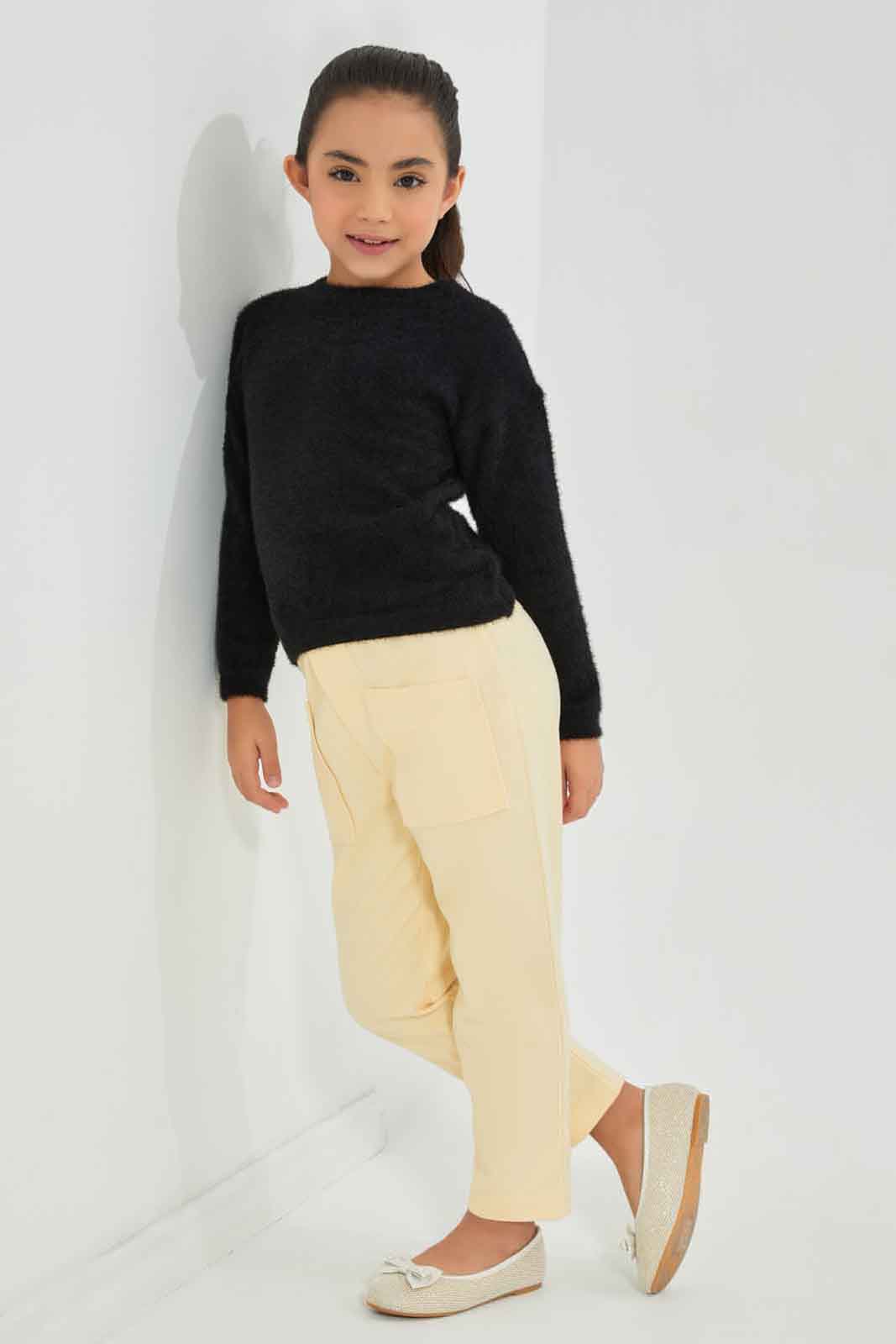 Redtag-KNIT-PULLOVER-BLACK-Category:Pullovers,-Colour:Black,-Deals:New-In,-Dept:Girls,-Filter:Girls-(2-to-8-Yrs),-GIR-Pullovers,-New-In-GIR-APL,-Non-Sale,-Section:Girls-(0-to-14Yrs),-TBL,-W22B-Girls-2 to 8 Years