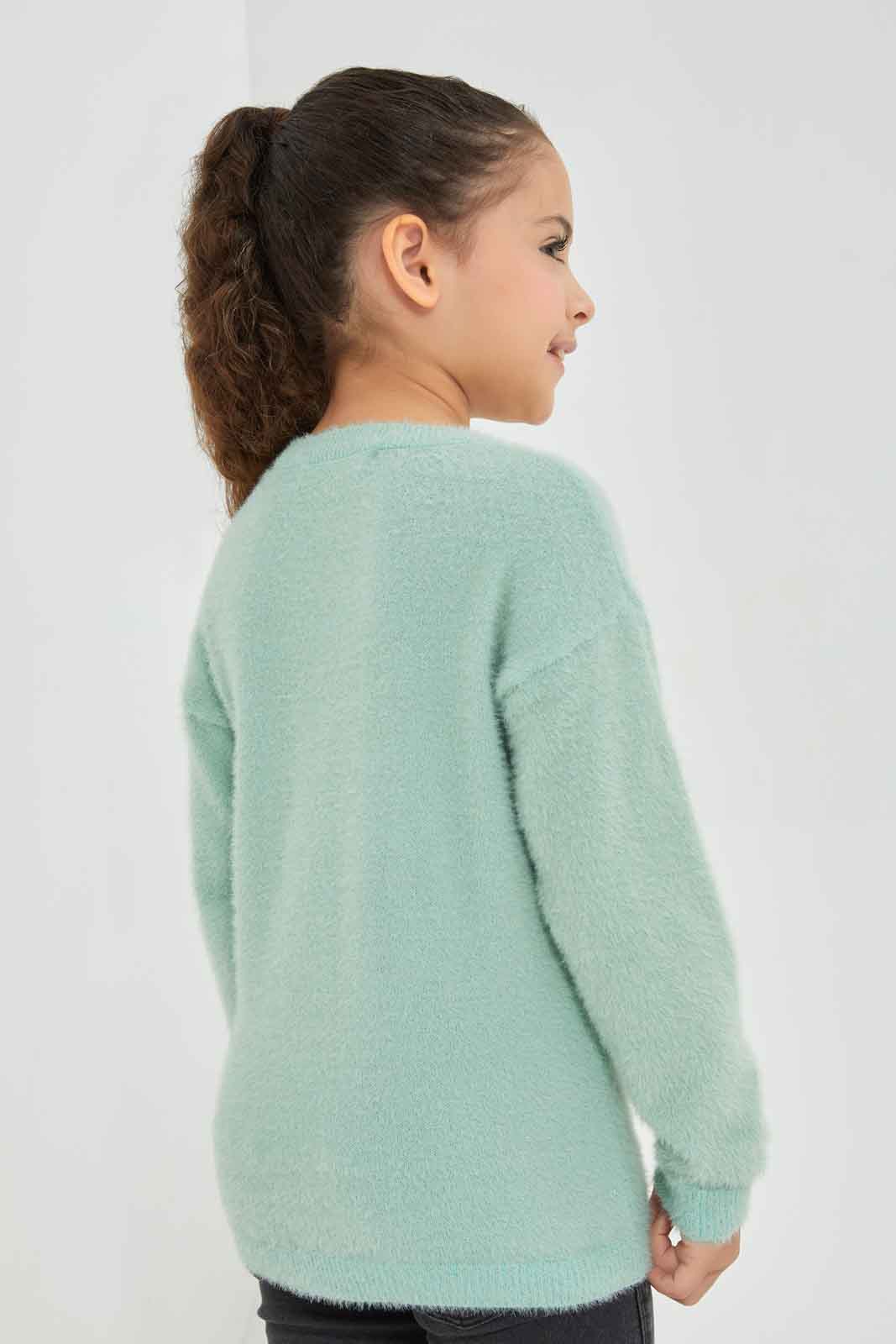Redtag-KNIT-PULLOVER-SAGE-Category:Pullovers,-Colour:Beige,-Deals:New-In,-Dept:Girls,-Filter:Girls-(2-to-8-Yrs),-GIR-Pullovers,-New-In-GIR-APL,-Non-Sale,-Section:Girls-(0-to-14Yrs),-TBL,-W22B-Girls-2 to 8 Years