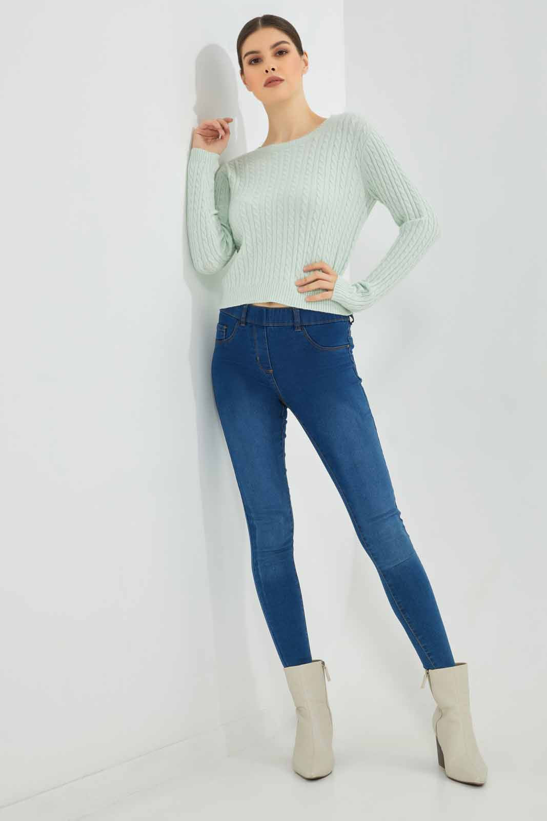 Redtag-Allover-Cable-Knit-Pullover-Category:Pullovers,-Colour:Mint,-Deals:New-In,-Filter:Women's-Clothing,-New-In-Women-APL,-Non-Sale,-Section:Women,-TBL,-W22B,-Women-Pullovers-Women's-