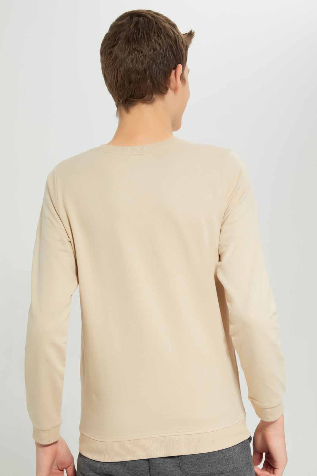 Redtag-Beige-Sitting-Astronaut-Sweat-Tee-BSR-Sweatshirts,-Category:Sweatshirts,-Colour:Beige,-Deals:New-In,-Dept:Boys,-Filter:Senior-Boys-(8-to-14-Yrs),-New-In-BSR-APL,-Non-Sale,-Section:Boys-(0-to-14Yrs),-TBL,-W22B-Senior-Boys-9 to 14 Years