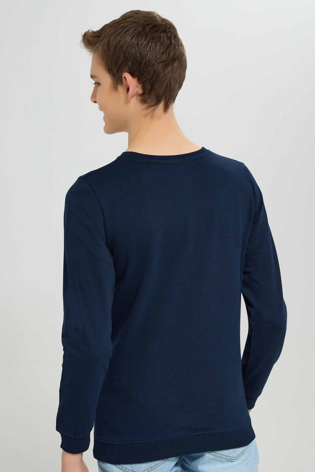 Redtag-Navy-Don't-Follow-Me-Sweat-Tee-BSR-Sweatshirts,-Category:Sweatshirts,-Colour:Navy,-Deals:New-In,-Dept:Boys,-Filter:Senior-Boys-(8-to-14-Yrs),-New-In-BSR-APL,-Non-Sale,-Section:Boys-(0-to-14Yrs),-TBL,-W22B-Senior-Boys-9 to 14 Years
