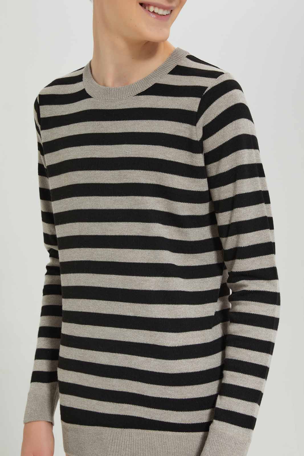 Redtag-Beige-Stripe-Pullover-BSR-Pullovers,-Category:Pullovers,-Colour:Beige,-Deals:New-In,-Dept:Boys,-Filter:Senior-Boys-(8-to-14-Yrs),-New-In-BSR-APL,-Non-Sale,-Section:Boys-(0-to-14Yrs),-TBL,-W22B-Senior-Boys-9 to 14 Years