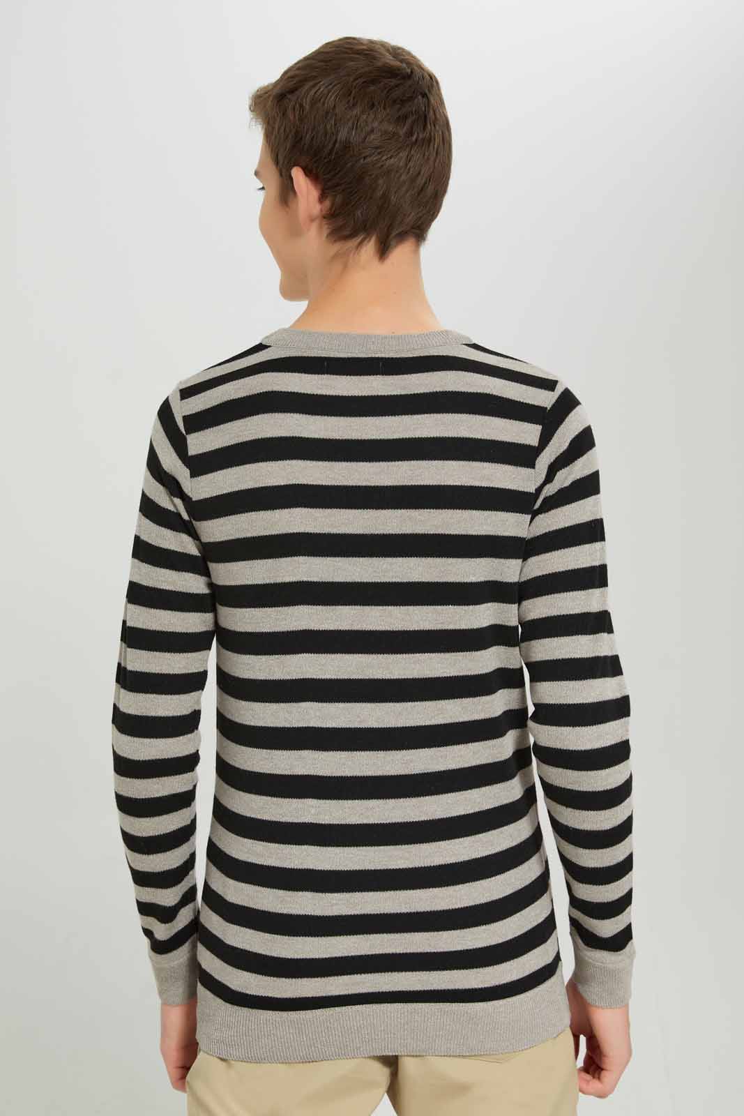 Redtag-Beige-Stripe-Pullover-BSR-Pullovers,-Category:Pullovers,-Colour:Beige,-Deals:New-In,-Dept:Boys,-Filter:Senior-Boys-(8-to-14-Yrs),-New-In-BSR-APL,-Non-Sale,-Section:Boys-(0-to-14Yrs),-TBL,-W22B-Senior-Boys-9 to 14 Years
