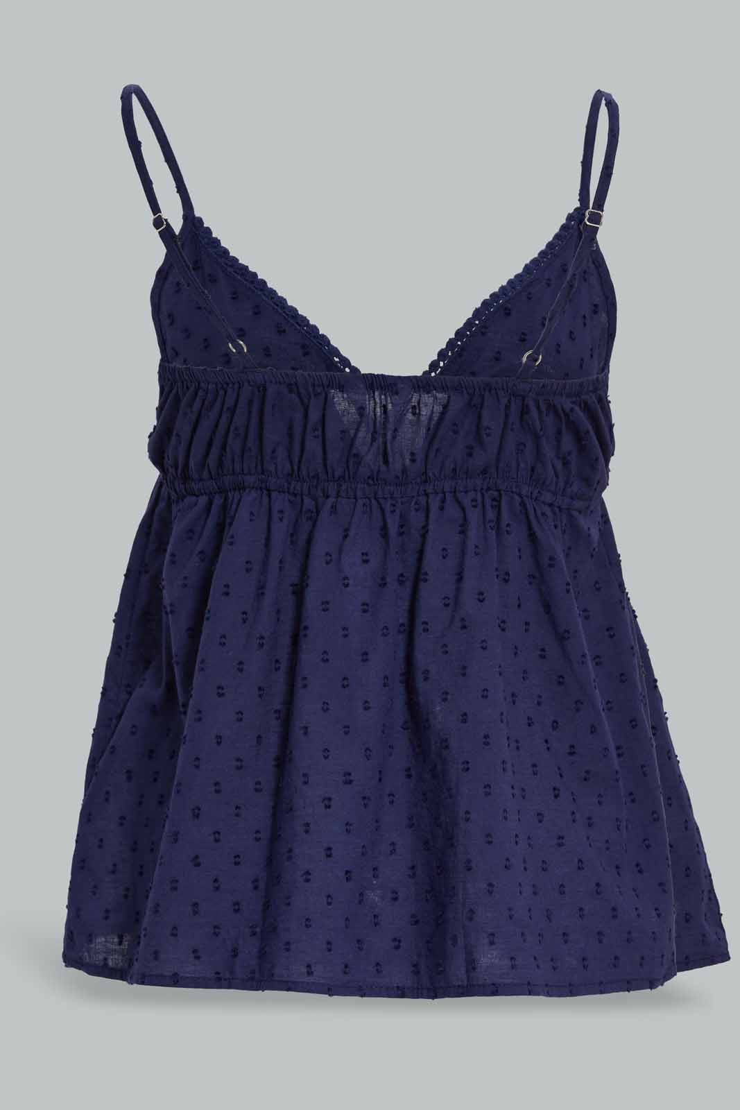 Redtag-Navy-Cami-And-Shorts-Set-Category:Cami-Sets,-Colour:Navy,-Deals:New-In,-Filter:Women's-Clothing,-New-In-Women-APL,-Non-Sale,-Section:Women,-W22A,-Women-Cami-Sets--